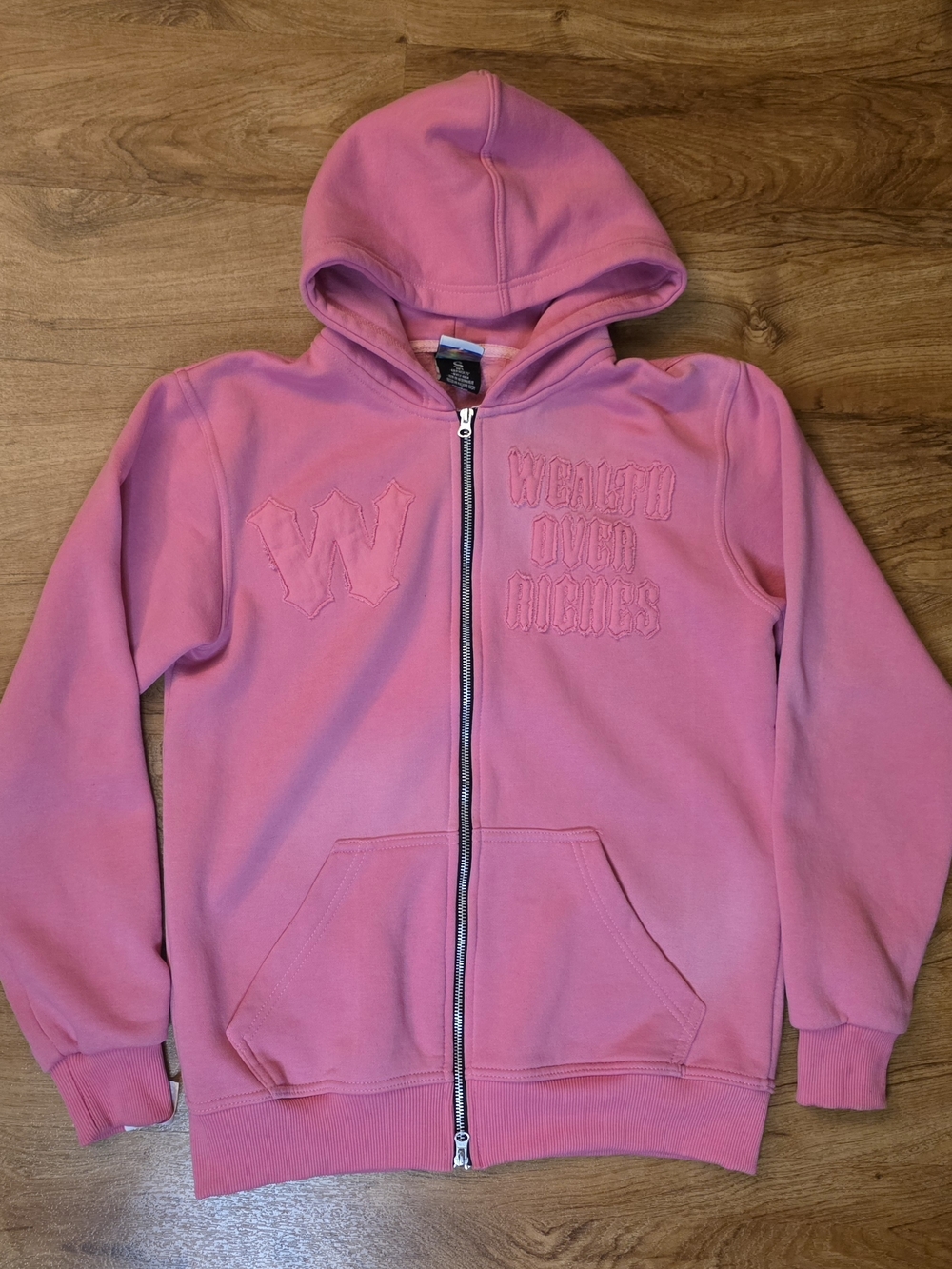 Wealth Pink Weath Over Riches Full Zip Hoodie